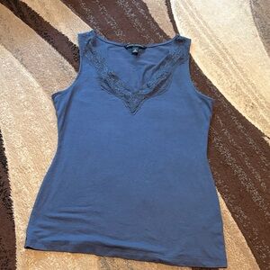 Banana Republic Blue Lace Trim Tank Top